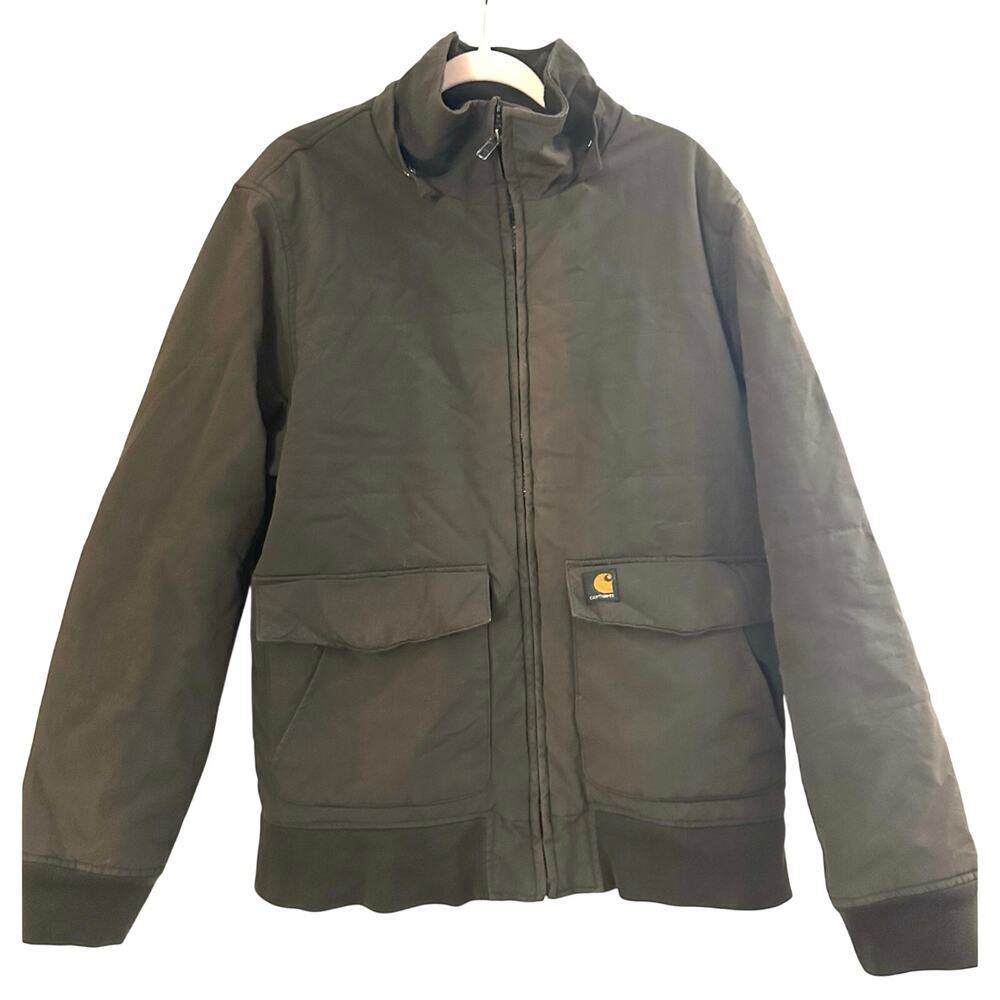 CARHARTT Vintage Distressed Duck Canvas Work Distressed Coat Brown - Men’s Sz XL